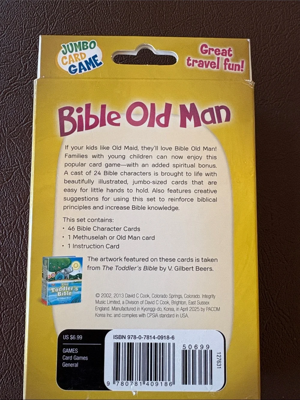 NIB Bible Old Man - Yellow and Purple Packaging